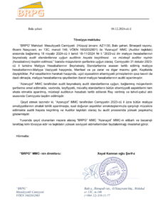 BRPG MMC Tövsiyyə Məktubu BRPG MMC 2024-1