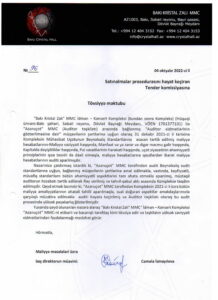 Bakı Kristal MMC-tövsiyyə məktubu 2022-1